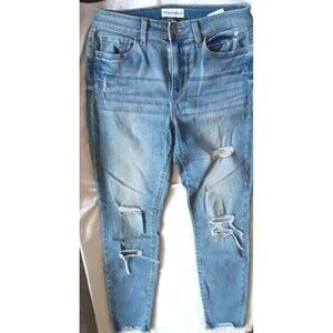 Studio Blue Jeans 28 Casey Cropped Relaxed Skinny Distressed Mid-Rise